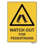 ACM Warning Sign - Beware of Pedestrians