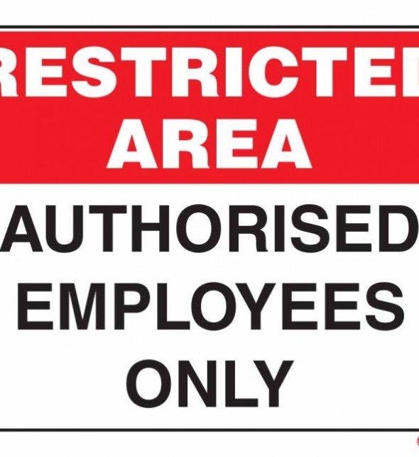 ACM Sign - Restricted Area Authorised Employees Only - Vanguard NZ