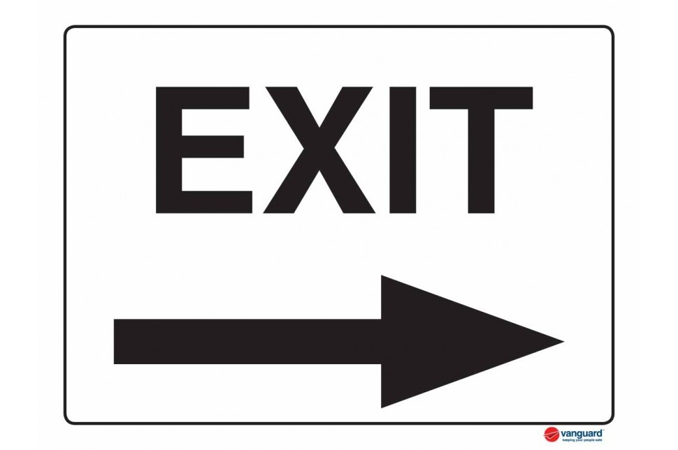 ACM Information Sign - Exit Right - Vanguard NZ