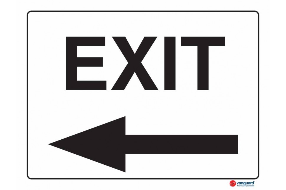 ACM Information Sign - Exit Left - Vanguard NZ