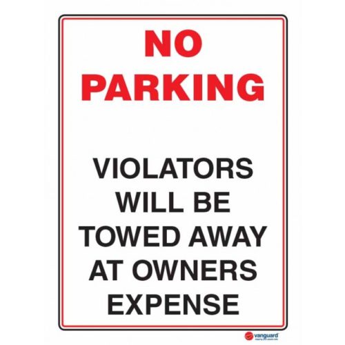 ACM No Parking Sign - Violators will be towed away - Vanguard NZ